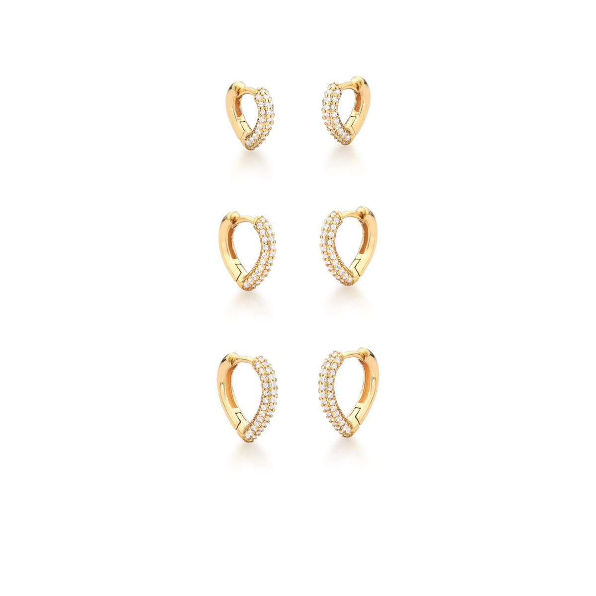 Estilos que combinam com brinco trio zirconia 3 linhas argola Estilos que combinam com brinco trio zirconia 3 linhas argola